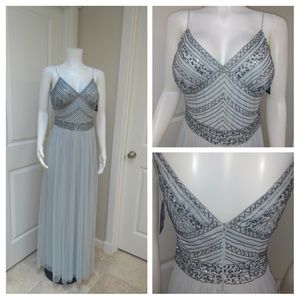 Marina Embellished Beaded Bodice Gown